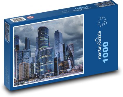 Velkoměsto, mrakodrapy - Puzzle 1000 dílků, rozměr 60x46 cm