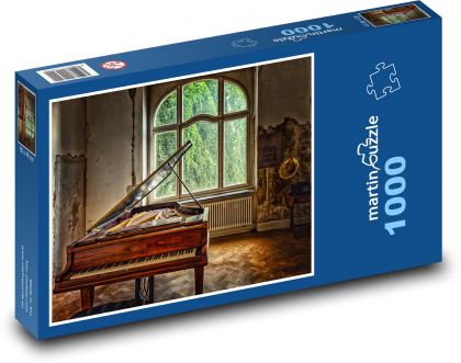 Pokoj s klavírem - Puzzle 1000 dílků, rozměr 60x46 cm