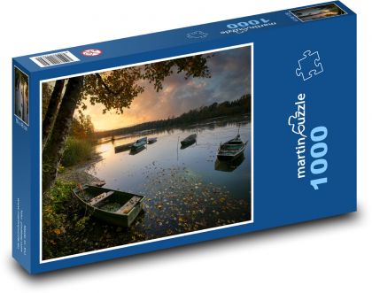 Boote am Ufer des Sees - Puzzle - 1000 Teile