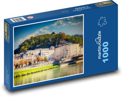 Mesto, rieka - Puzzle 1000 dielikov, rozmer 60x46 cm