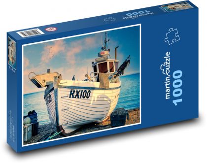 Rybářský člun - Puzzle 1000 dílků, rozměr 60x46 cm