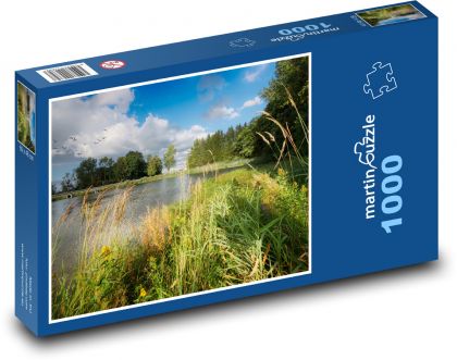 Prírodné jazierko - Puzzle 1000 dielikov, rozmer 60x46 cm