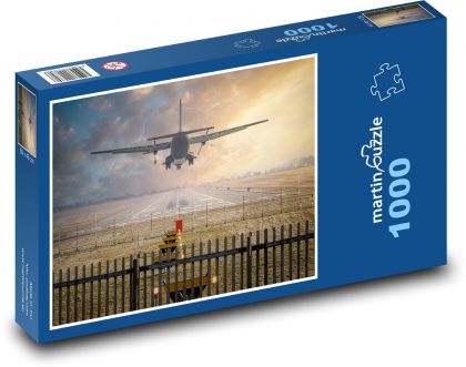 Letadlo na přistání - Puzzle 1000 dílků, rozměr 60x46 cm