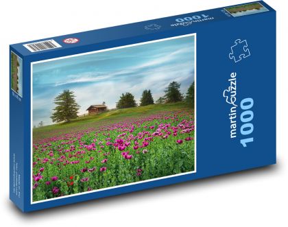 Blumen, Landschaft - Puzzle - 1000 Teile