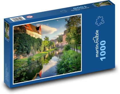 hradná priekopa - Puzzle 1000 dielikov, rozmer 60x46 cm