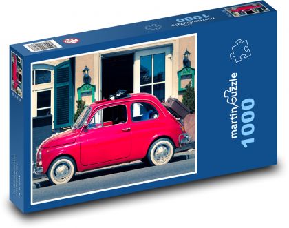 Auto - Fiat 500 - Puzzle 1000 dílků, rozměr 60x46 cm