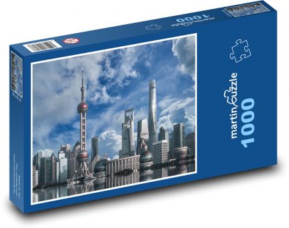 Čína - velkoměsto - Puzzle 1000 dílků, rozměr 60x46 cm