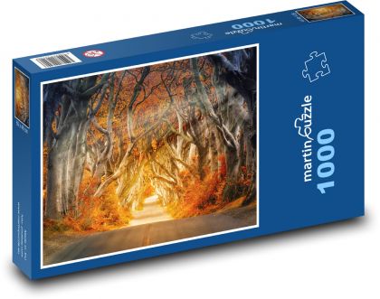 Trees by the road - Puzzle 1000 pieces, size 60x46 cm 