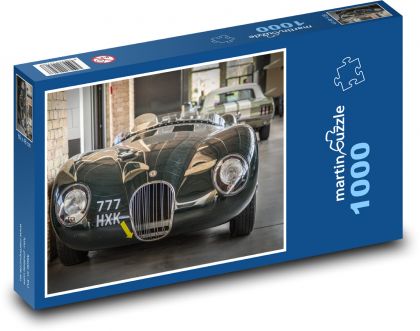 Zelený sportovní vůz - puzzle 1000 dílků