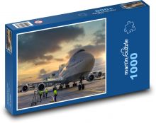 Letadlo na přistávací dráze Puzzle 1000 dílků - 60 x 46 cm