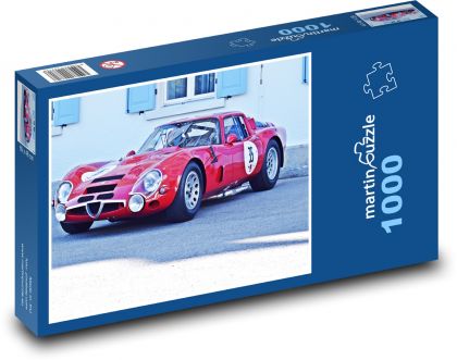 Závodní auto - Alfa Romeo - Puzzle 1000 dílků, rozměr 60x46 cm