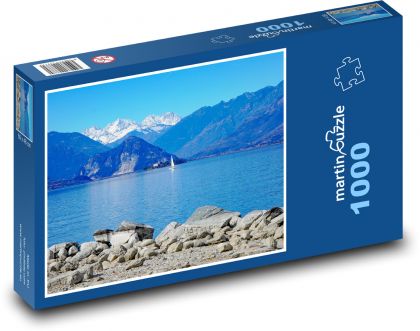Jezioro Maggiore - Włochy - Puzzle 1000 elementów, rozmiar 60x46 cm