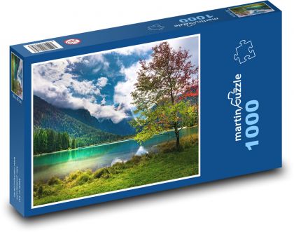 Jezioro Austriackie - Puzzle 1000 elementów, rozmiar 60x46 cm