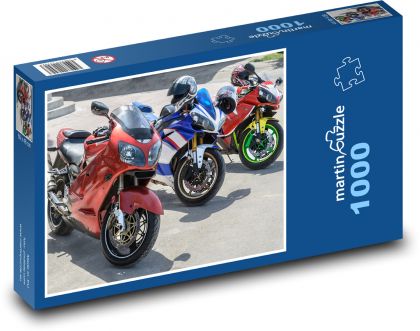 Silniční motocykly - Puzzle 1000 dílků, rozměr 60x46 cm