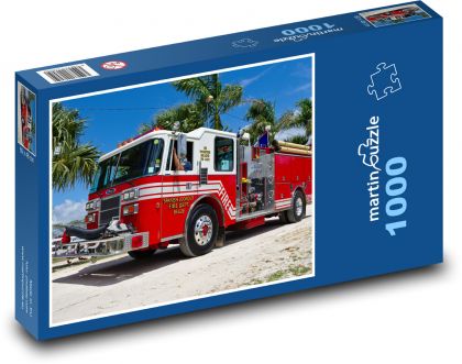 Wóz strażacki - Puzzle 1000 elementów, rozmiar 60x46 cm