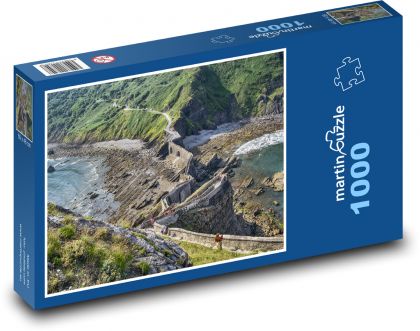Tama, most, przyroda - Puzzle 1000 elementów, rozmiar 60x46 cm