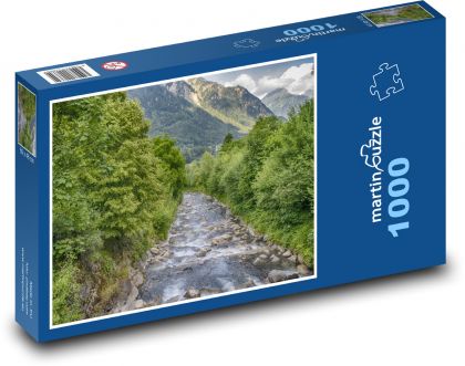 River, mountains, nature - Puzzle 1000 pieces, size 60x46 cm 