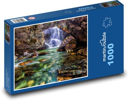 Voda tečúca po kameňoch - Puzzle 1000 dielikov, rozmer 60x46 cm