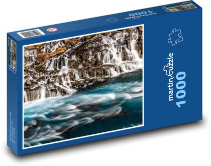 Waterfall on the river - Puzzle 1000 pieces, size 60x46 cm 