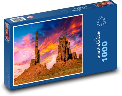 USA - Monument Valley - Puzzle 1000 dílků, rozměr 60x46 cm