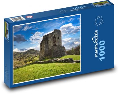 Ruiny hradu Snowdonia - Anglicko - Puzzle 1000 dielikov, rozmer 60x46 cm