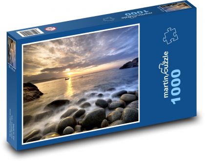 Fishing at sunset - Puzzle 1000 pieces, size 60x46 cm 
