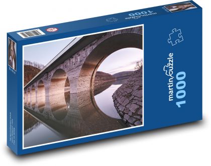 Most, rieka - Puzzle 1000 dielikov, rozmer 60x46 cm