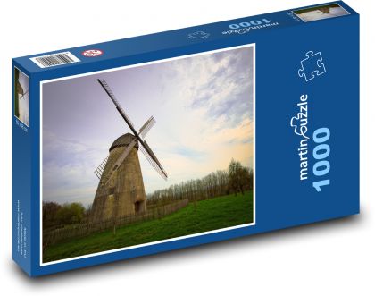 Holandsko - větrný mlýn - Puzzle 1000 dílků, rozměr 60x46 cm