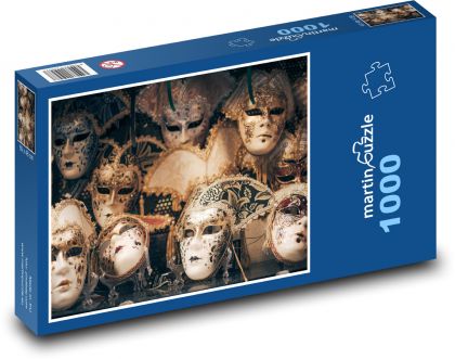 Masky, karneval - Puzzle 1000 dílků, rozměr 60x46 cm