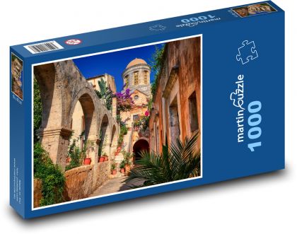 Stredomorská architektúra - Puzzle 1000 dielikov, rozmer 60x46 cm