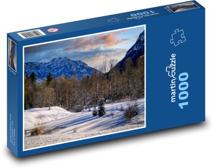 zimná krajina - Puzzle 1000 dielikov, rozmer 60x46 cm
