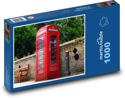 Anglie - telefonní budka - Puzzle 1000 dílků, rozměr 60x46 cm