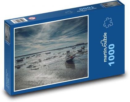 Łodzie plażowe - Puzzle 1000 elementów, rozmiar 60x46 cm