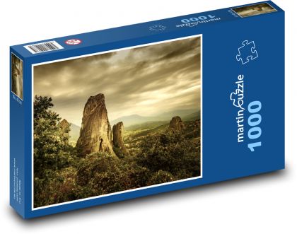 Hory v Meteore, Grécko - Puzzle 1000 dielikov, rozmer 60x46 cm