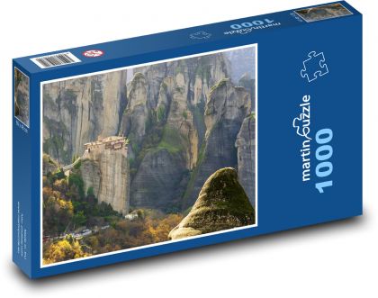 Vysoké skály v Meteora - Řecko - puzzle 1000 dílků