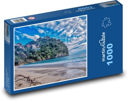 Písečná pláž v Řecku - puzzle 1000 dílků