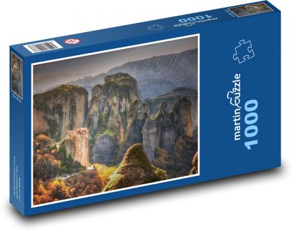 Skaly v Grécku - Meteora - Puzzle 1000 dielikov, rozmer 60x46 cm