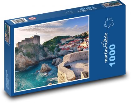 Miasto u wybrzeży Dubrownika - Puzzle 1000 elementów, rozmiar 60x46 cm