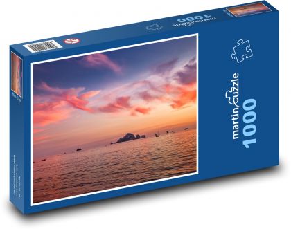 Zachód słońca nad morzem w Tajlandii - Puzzle 1000 elementów, rozmiar 60x46 cm