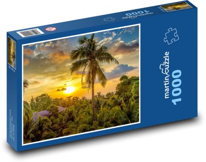 Vietnam - západ slnka - Puzzle 1000 dielikov, rozmer 60x46 cm