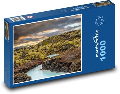 Island - krajina, příroda - Puzzle 1000 dílků, rozměr 60x46 cm