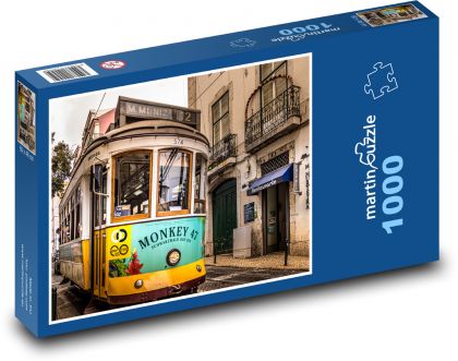 Portugalsko - tramvaj - Puzzle 1000 dílků, rozměr 60x46 cm