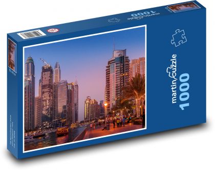 večerné mesto - Dubaj - Puzzle 1000 dielikov, rozmer 60x46 cm