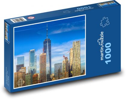 Wieżowce w USA - Puzzle 1000 elementów, rozmiar 60x46 cm