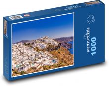 Město na skále - Santorini, Řecko Puzzle 1000 - 60x46 cm