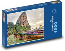 Łodzie, Tajlandia Puzzle 1000 elementów - 60x46 cm