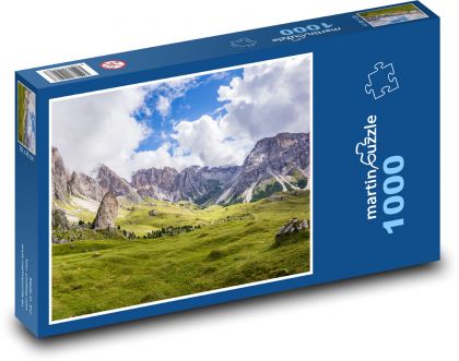Panoramatické horské údolie - Puzzle 1000 dielikov, rozmer 60x46 cm