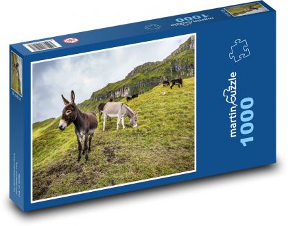 Mountains, donkey - Puzzle 1000 pieces, size 60x46 cm 