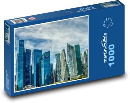Moderné mestské panoráma Singapuru - Puzzle 1000 dielikov, rozmer 60x46 cm