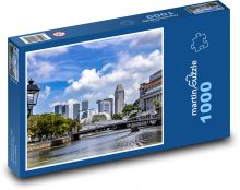Moderní městské nábřeží Puzzle 1000 - 60x46 cm